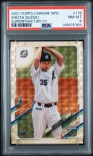 2021 TOPPS CHROME NIPPON PRO BB #176 SHOTA SUZUKI ROOKIE RC 1/1 PSA 8