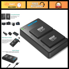 2-Pack LP-E17 Batteries  Charger for Canon EOS R50 R100 RP Rebel T8i T7i M6 M5