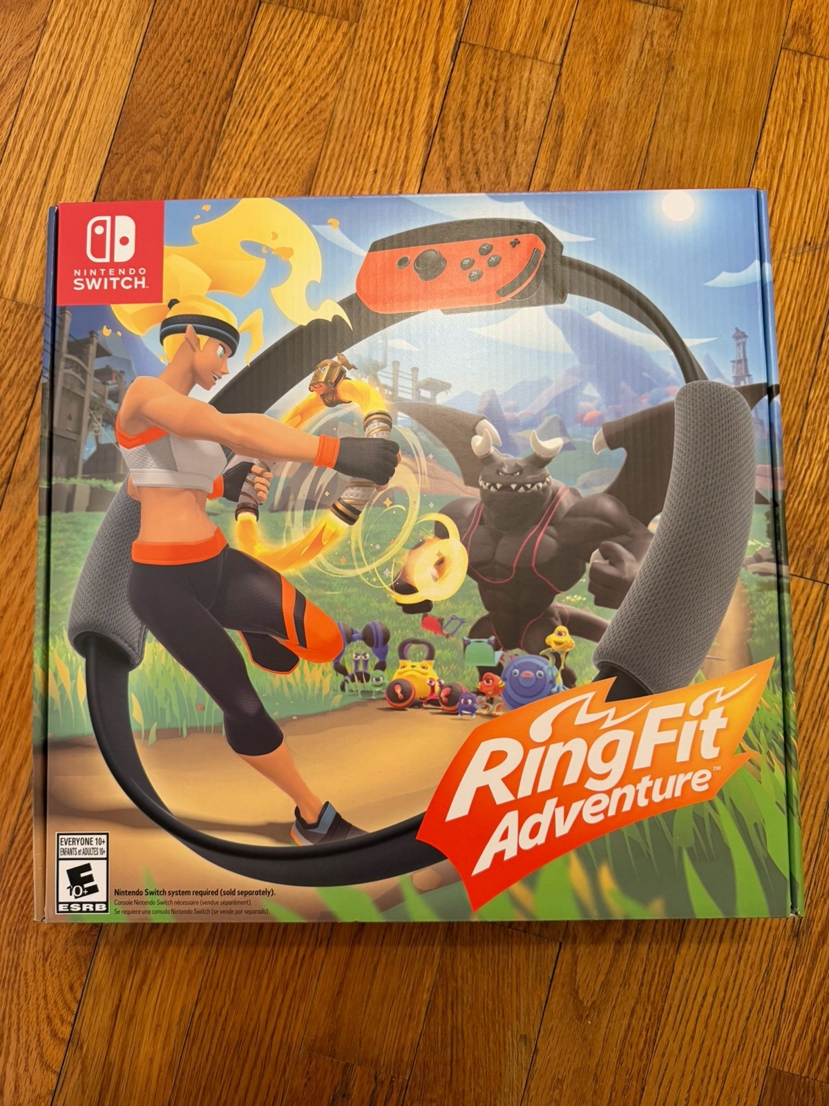 Nintendo Ring Fit Adventure for Switch with Ring-Con, Leg Strap, Custom Workout