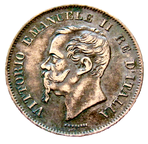 ITALIA Regno VITTORIO EMANUELE II 1861 M 5 CENTESIMI, RAME km#3 - Foto 2 di 6