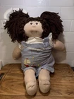 Vintage Cabbage Patch Style Doll W Brown Hair Chubby Cheeked Children By Sandi