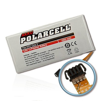 PolarCell Akku für HTC One V T320e BK76100 35H00192-01M 35H00192-00M Batterie