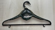 Vtg Lacquerware Handpainted Duck Bird Missing One Eye Clothes Hanger