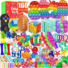 Fidget Toys, 160 Pack Party Favors for Kids 8-12 4-8, Sensory Toys Bulk Autism A