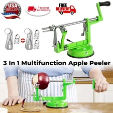 Apple Peeler Corer Slicer Stainless Steel Kitchen Tool 3-in-1 for Fruit & Potato