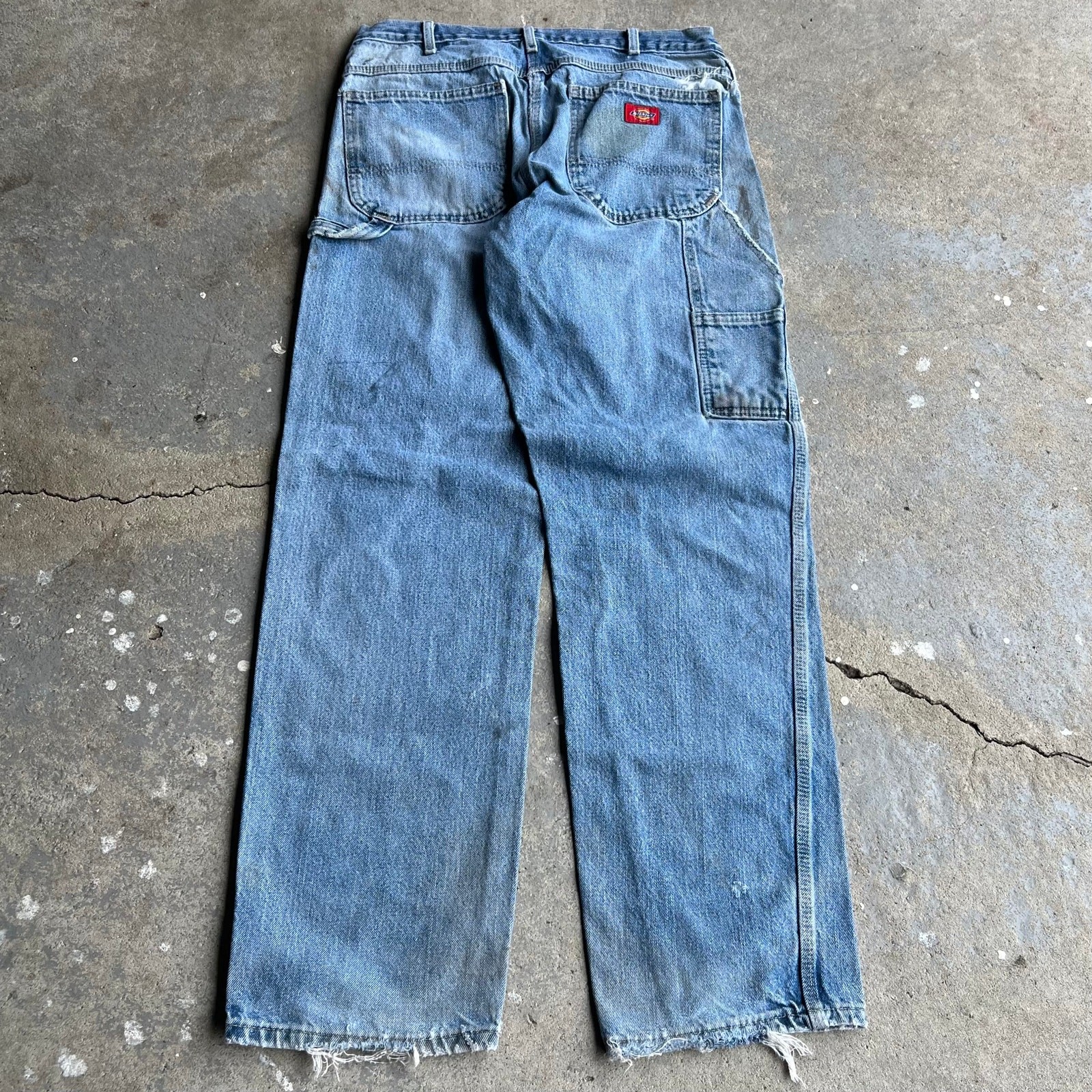 Vintage Y2K blue Dickies distressed carpenter work pants