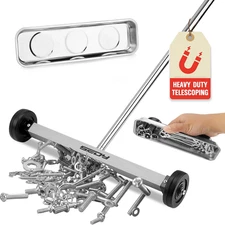 Magnet Sweeper Magnetic Nail Roller: 17-Inch Heavy Duty Magnet Nail Pickup Rolli