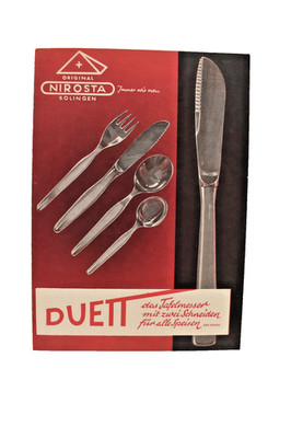 Vintage Nirosta Solingen Duett Cutlery Advertising Brochure Price List Germany''3