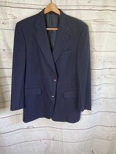 Burberry London 40R Navy Blue signature Buttons Blazer Jacket Wool classic