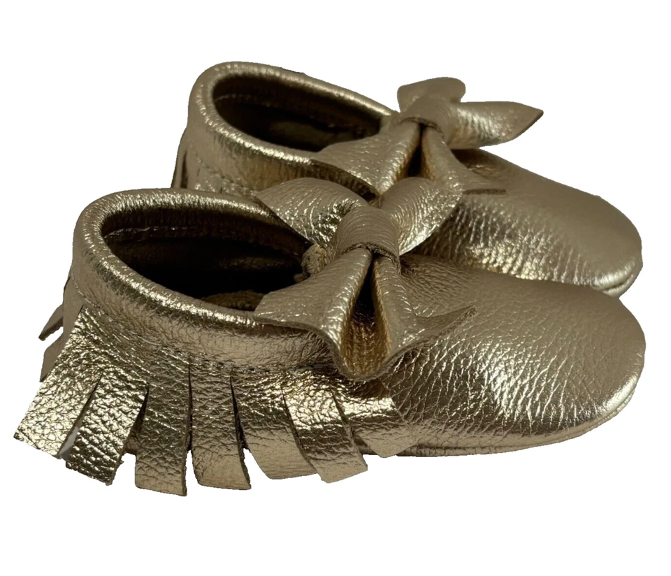 NEW Leather Black Gold Mary Jane Shoe 2 Pair Moccasins Handmade Dress 5.5" - Image 2 of 4