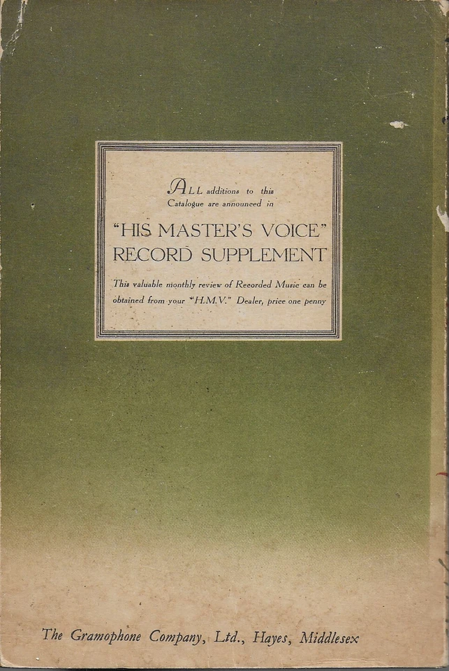 Recorded Music: His Masters Voice 1944-45 Catalogue - Image 2 of 2