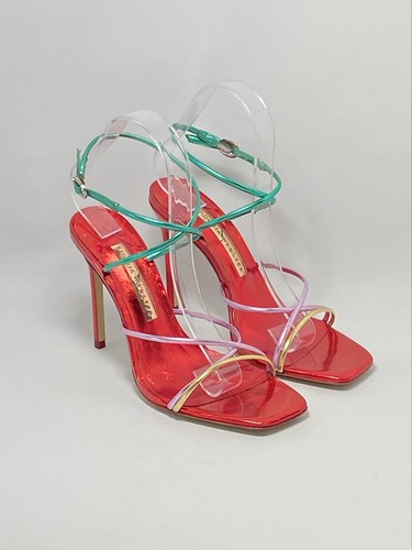 Sophia Webster Rosalia Colorblock Leather Ankle-Strap Sandals size 38 - Picture 6 of 12