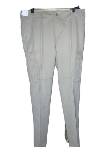 Angelo Nardelli Beige Cargo Style Pants Men s Size 52 Drop 6R NWT Slash Pockets  - Afbeelding 1 van 12