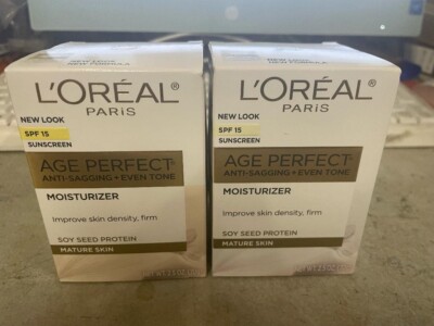 2 L'Oreal Age Perfect Anti-Sagging+Even Tone Moisturizer Cream Mature Skin