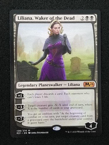MTG Liliana, Waker of the Dead - Mythic - 2021 Core Set - 108 NM/Never Played  - Picture 1 of 3