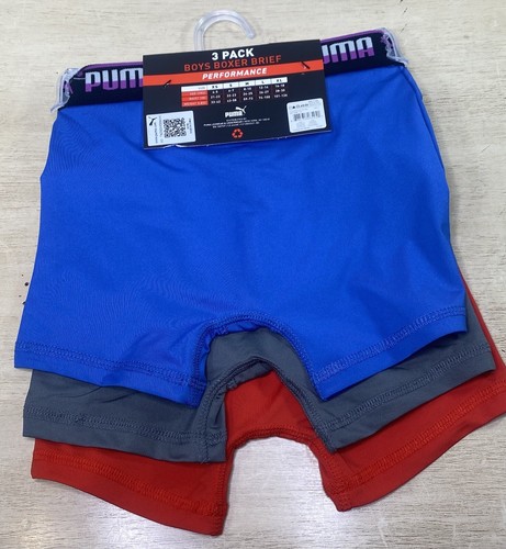 Puma Boxer Briefs Boy Size Small Sport style 3 Pack Tag Free Comfort Stretch - Picture 4 of 4