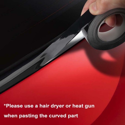 10m Car Window Trim Vinyl Film Door Waistline DIY Sticker Black Line Accessories - Picture 8 of 15