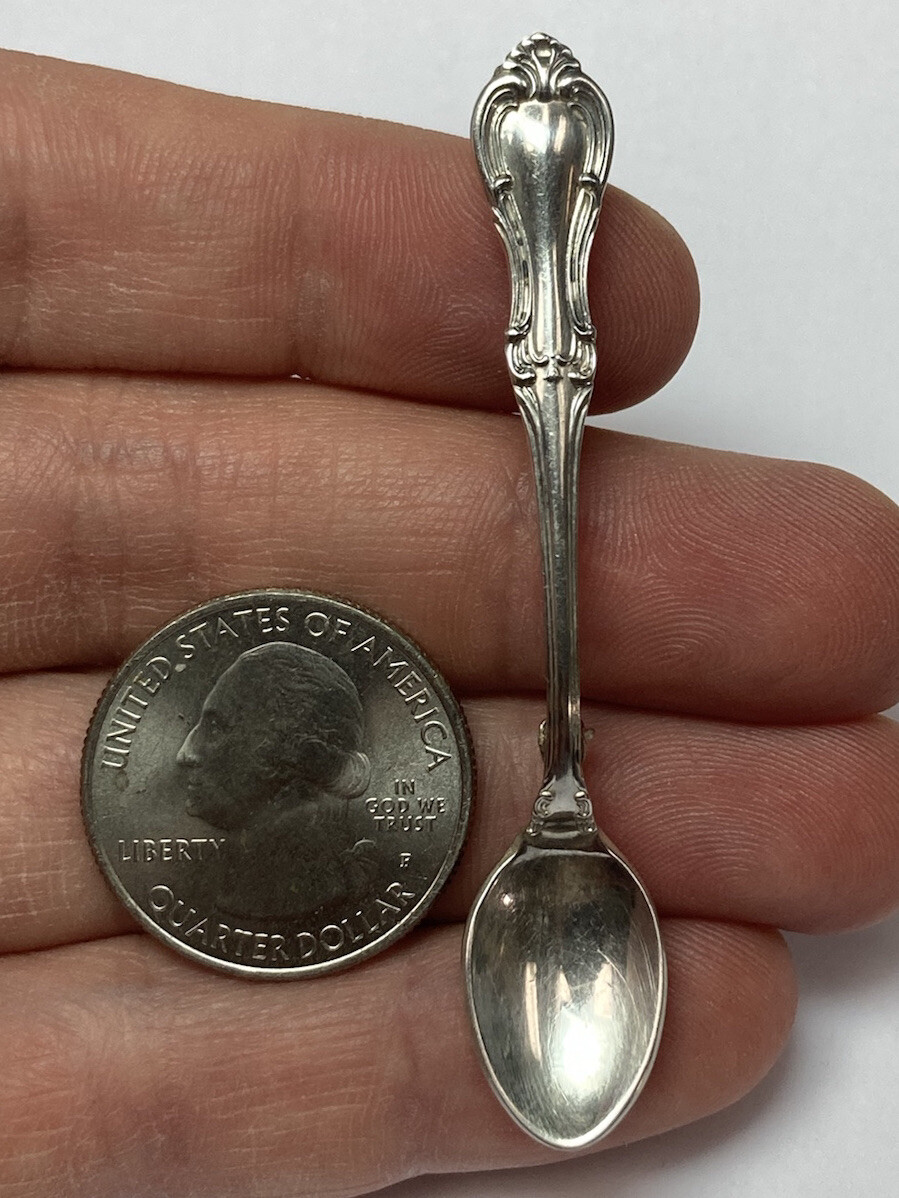 925 Sterling Silver Miniature Flatware Spoon Pin … - image 2