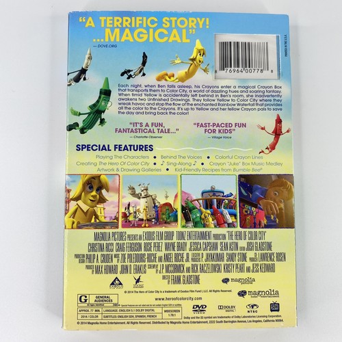 The Hero of Color City DVD Magnolia Home Entertainment Crayons 2014 Ricci, Astin - Picture 3 of 12
