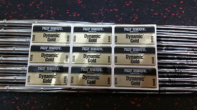 Temper Dynamic Gold R-400 Regular Flex Steel Iron Shafts set 8 355 Taper 3+4-PW