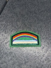 Retired Girl Scout Daisy BRIDGE TO BROWNIES Rainbow Uniform Patch Badge Arch
