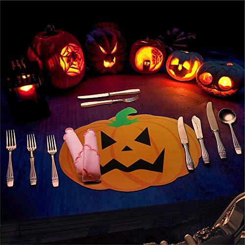 Colchonetas de calabaza de Halloween, colchonetas de mesa de calabaza impresas a doble cara 4 piezas - Imagen 2 de 6