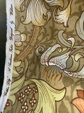 William Morris By Sanderson Upholstery  “golden Lily “linen Mix 9m X118cm  W