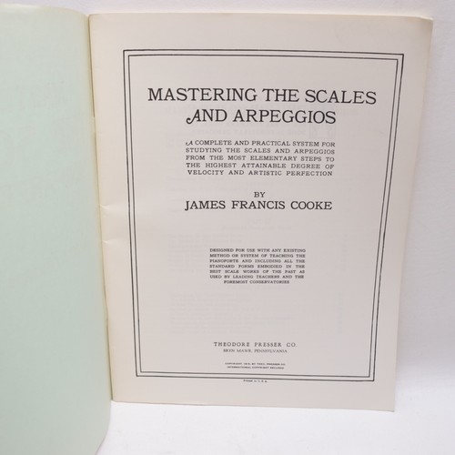 Mastering Scales Arpeggios Jean Francis Cooke Songbook Sheet Music Score 1913 - Picture 4 of 8