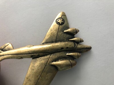 航空機・ヘリコプター ANTIQUES VINTAGE OLD BROOCH AIRCRAFT WW2 Vintage Brass Military Aircraft Airplane Brooch Pin WWII
