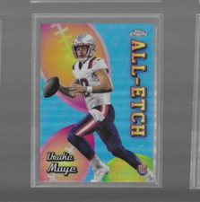 2024 Topps Chrome Football #CAE-DM All-Etch Refractor Drake Maye RC Patriots