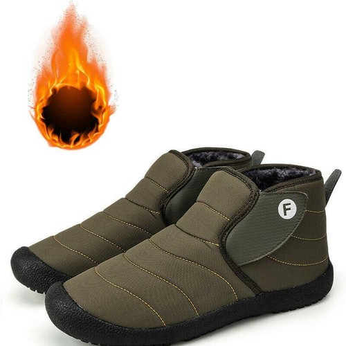 Invierno Para Hombres Antideslizantes Cálidos Zapatos de Algodón de Parte Superior Alta Deportes al Aire Libre Más Botas de Terciopelo - Imagen 15 de 16