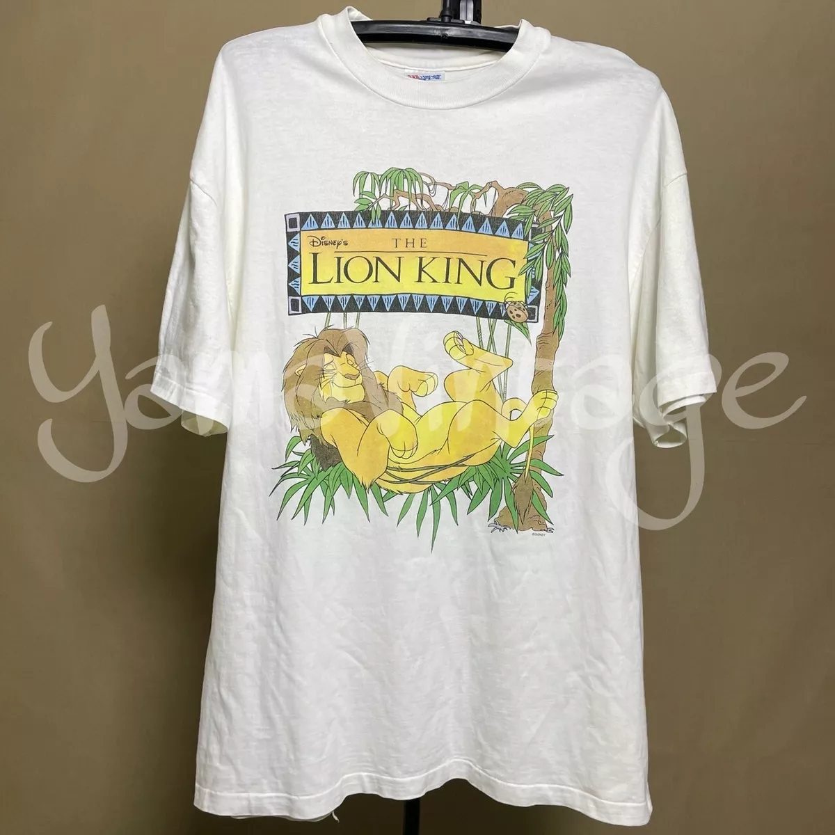 Disney The Lion King T-Shirt Vintage 90s SINGLE STITCH Size XL Tag Hanes Size XL