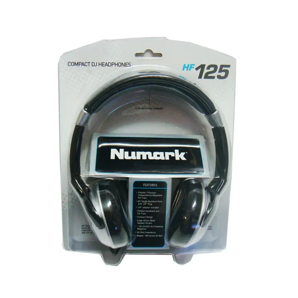 cuffia NUMARK HF125 headphones per DJ iPod iPhone Mp3 pc iPad GARANZIA ITALIANA - Immagine 2 di 4