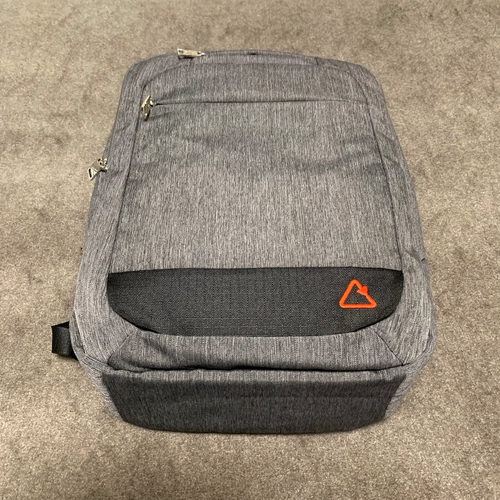 Steve Madden Men's Backpack Grey/Orange Laptop Sleeve Pockets Large Bag - Picture 2 of 13
