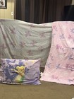 3 PIECE TINKER BELL TWIN SHEET SET FITTED SHEET, TOP SHEET, PILLOWCASE EUC