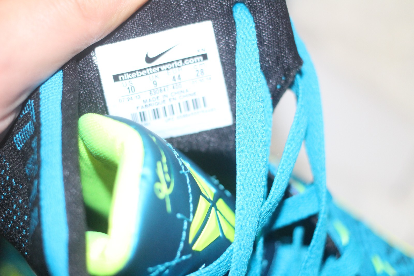 Nike Kobe IX 9 Size 10 DS DS DS Prespective Volt Neon Turq W Receipt dea137 Nike Kobe IX 9 Size 10 DS DS DS Prespective Volt Neon Turq W Receipt dea137