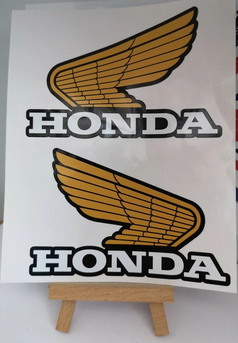 Honda Wings Set of 2 Left & Right Retro Vintage Vinyl Sticker Decal 80mm  wide | eBay