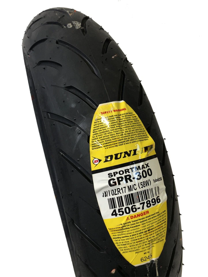 Dunlop Sportmax 120/70ZR17 GPR 300 120 70 17 Front Motorcycle tire 45067896 - Image 2 of 4