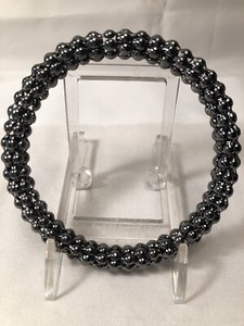 9MM Men Black Ceramic Hematite Link Wrist Bracelet Healthy Bangle for Biker 7.8/"