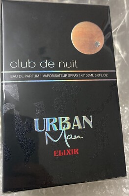 Club de Nuit Urban Man Elixir by ARMAF 3.6oz EDP Men's NEW in
