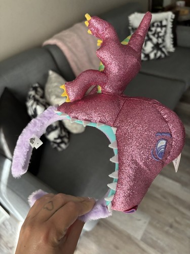 Universal Studios Japan Jurassic World Dinosaur Pink Glitter Spark Headband 2024 - Picture 4 of 5