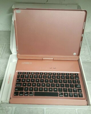 Lenrich Wireless Rotating Keyboard Case for iPadPro 10.5 Tablet PC RoseGold USED