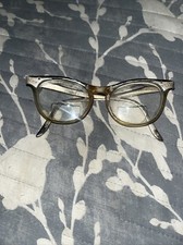 Vintage EYEGLASSES Rhinestone ETCHED Cat Eye Glasses