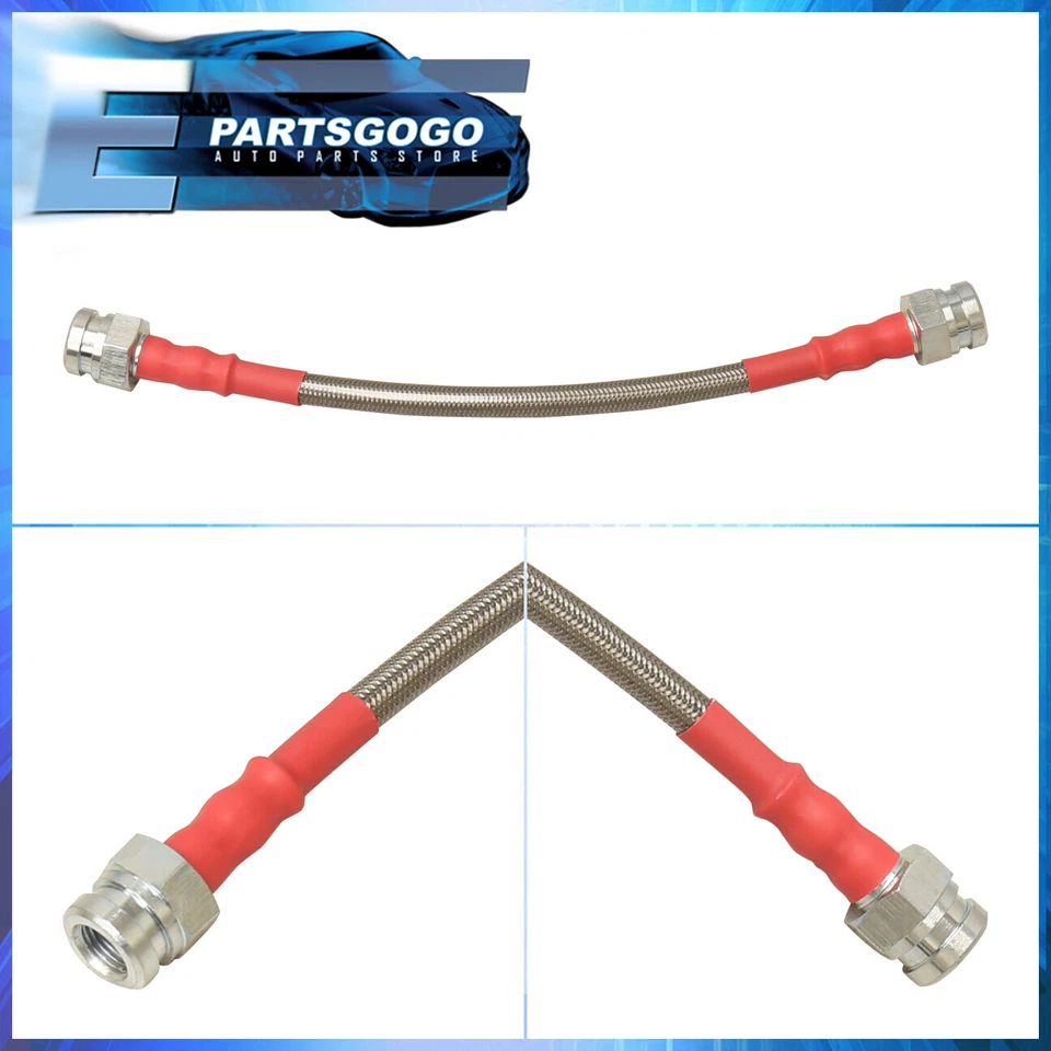 For 90-96 300ZX Z32 JDM Front Rear S/S Braided Hose Oil Brake Lines Cable Silver Foto 3 de 4