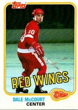 1981-82 Topps #21 Dale McCourt  Detroit Red Wings V52233