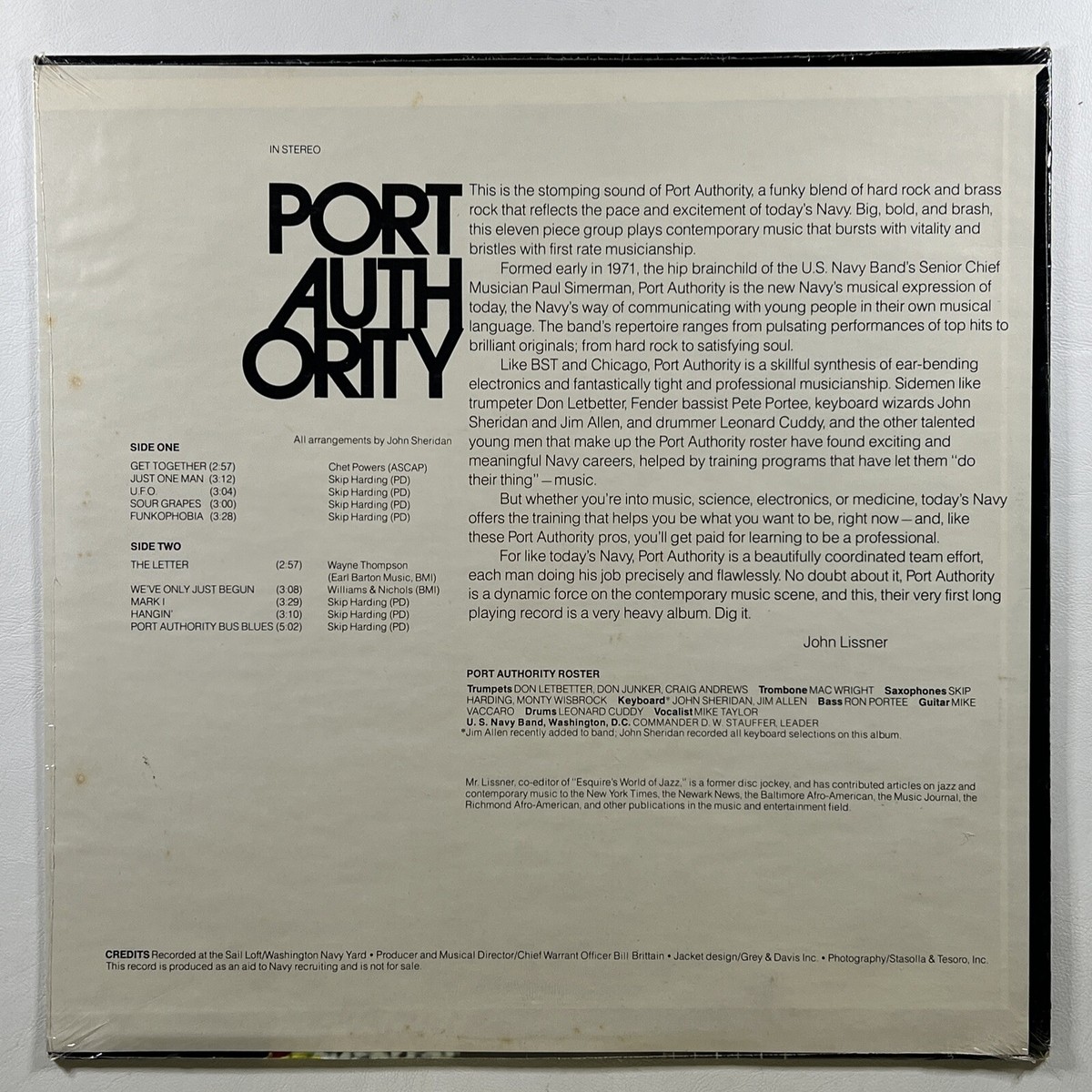 洋楽 United States Navy Port Authority LP Port Authority “Self-Titled” LP/United States Navy 71001