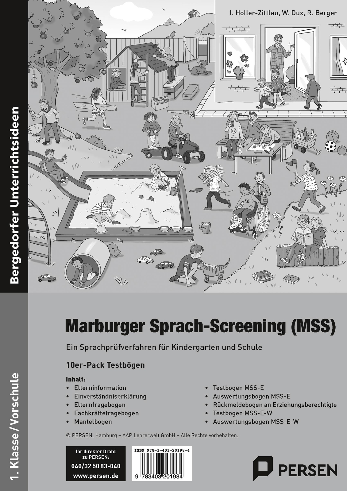 Marburger Sprach-screening (mss) - Testbögen-heft - Inge Hol ...