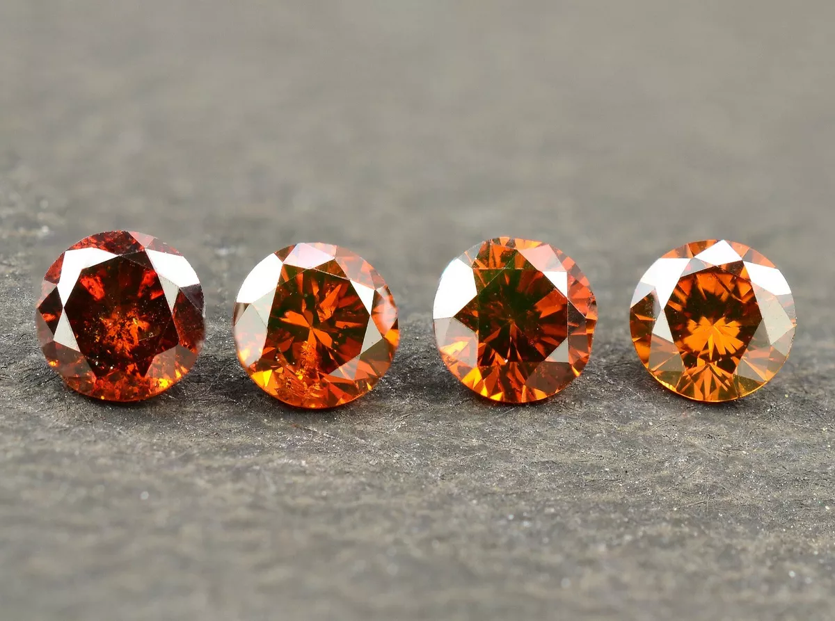 10 Pcs Natural 3 MM Cognac Loose Diamond Lot Solitaire Cognac