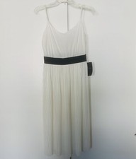 NWT Zara Trafaluc White Pleated Dress