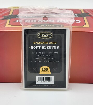 CARDBOARD GOLD BECKETT PSA ACCEPTED TOP LOADERS SOFT SLEEVES SEALED BAG OF 100